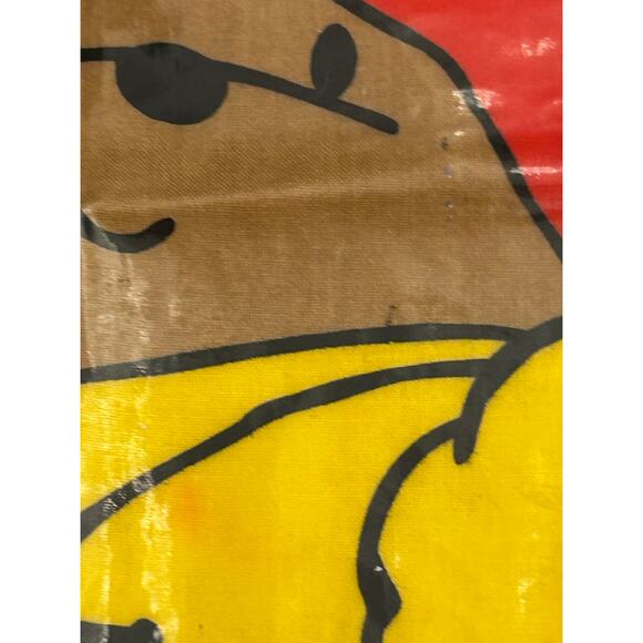 Vintage plastic coated Paddington Bear Art Smock Apron kids toddler Vinyl Cotton - Picture 3 of 4